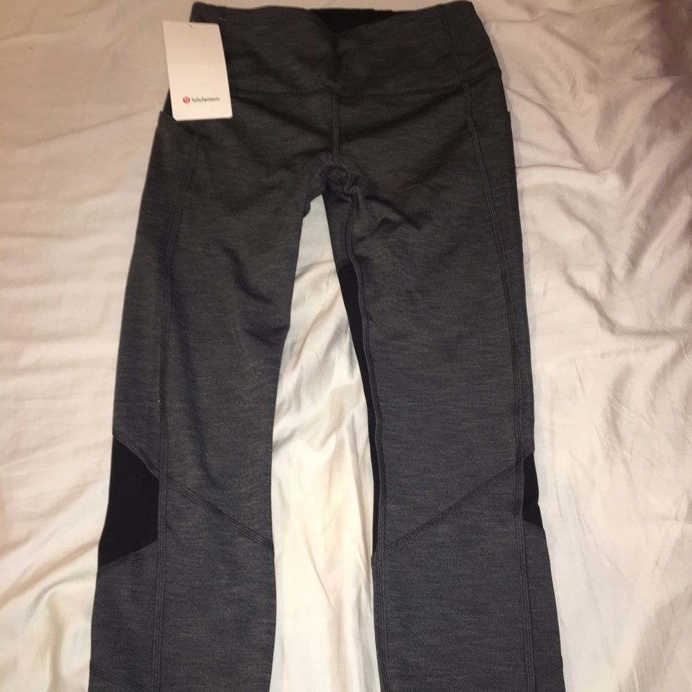 New grey and black lulu lemon leggings size 6
